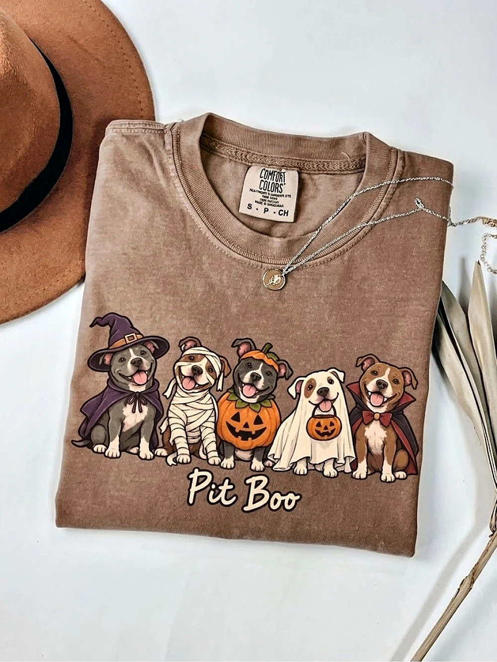Comfort Colors Pit Boo Graphic Tee - espresso
